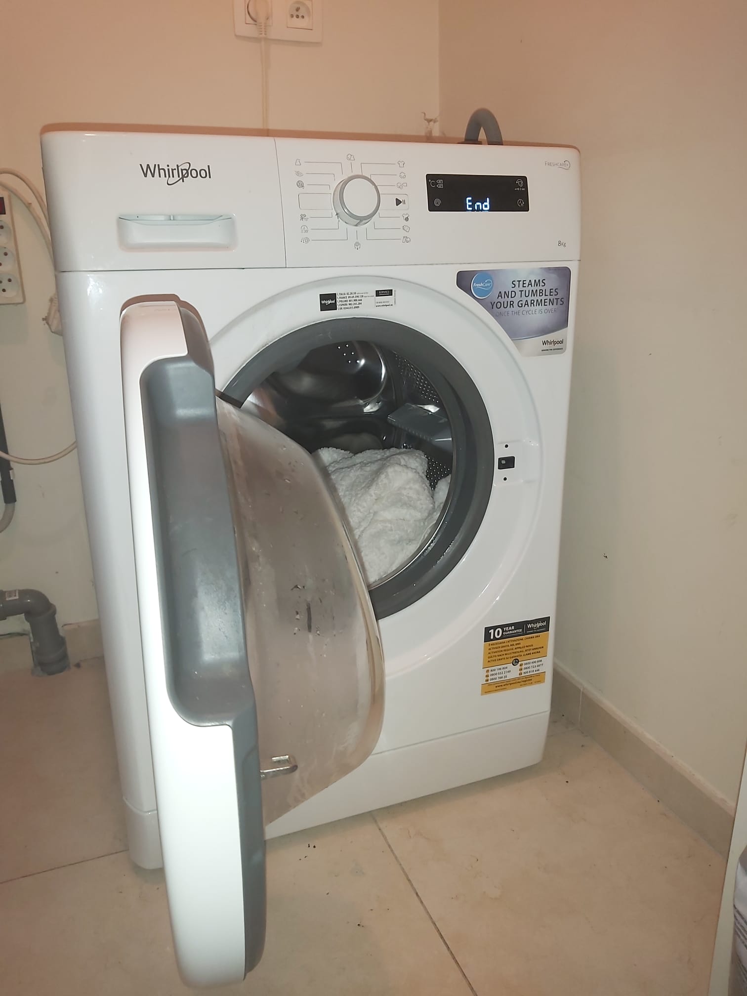 Máquina de lavar roupa Whirlpool FWF81483WE EU Fresh Care+ de 8 kg,