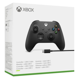 Comando sem fios Xbox Series X/S com cabo para PC da Microsoft, preto